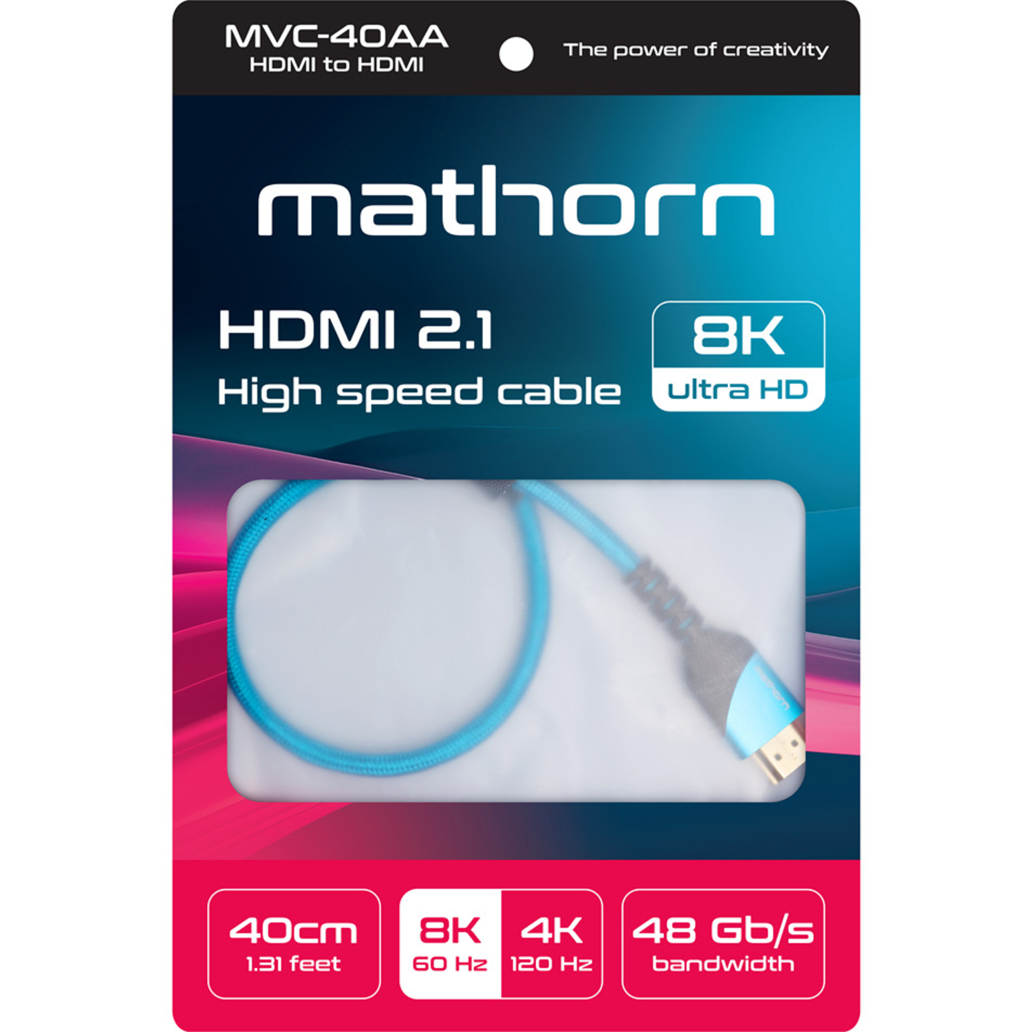Mathorn HDMI A auf HDMI A 2.1 40cm