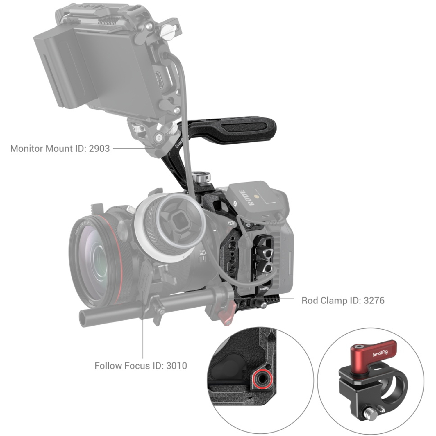 SmallRig Black Mamba Handeld Kit 3891 für Canon EOS R5 C