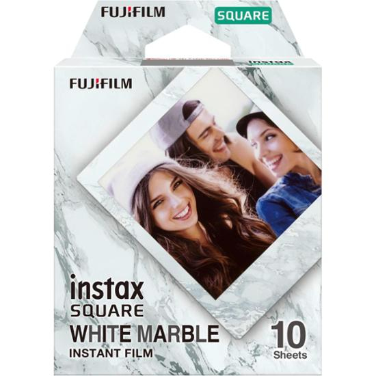 Fujifilm INSTAX square White Marble Sofortbildfilm mit 10 Aufnahmen
