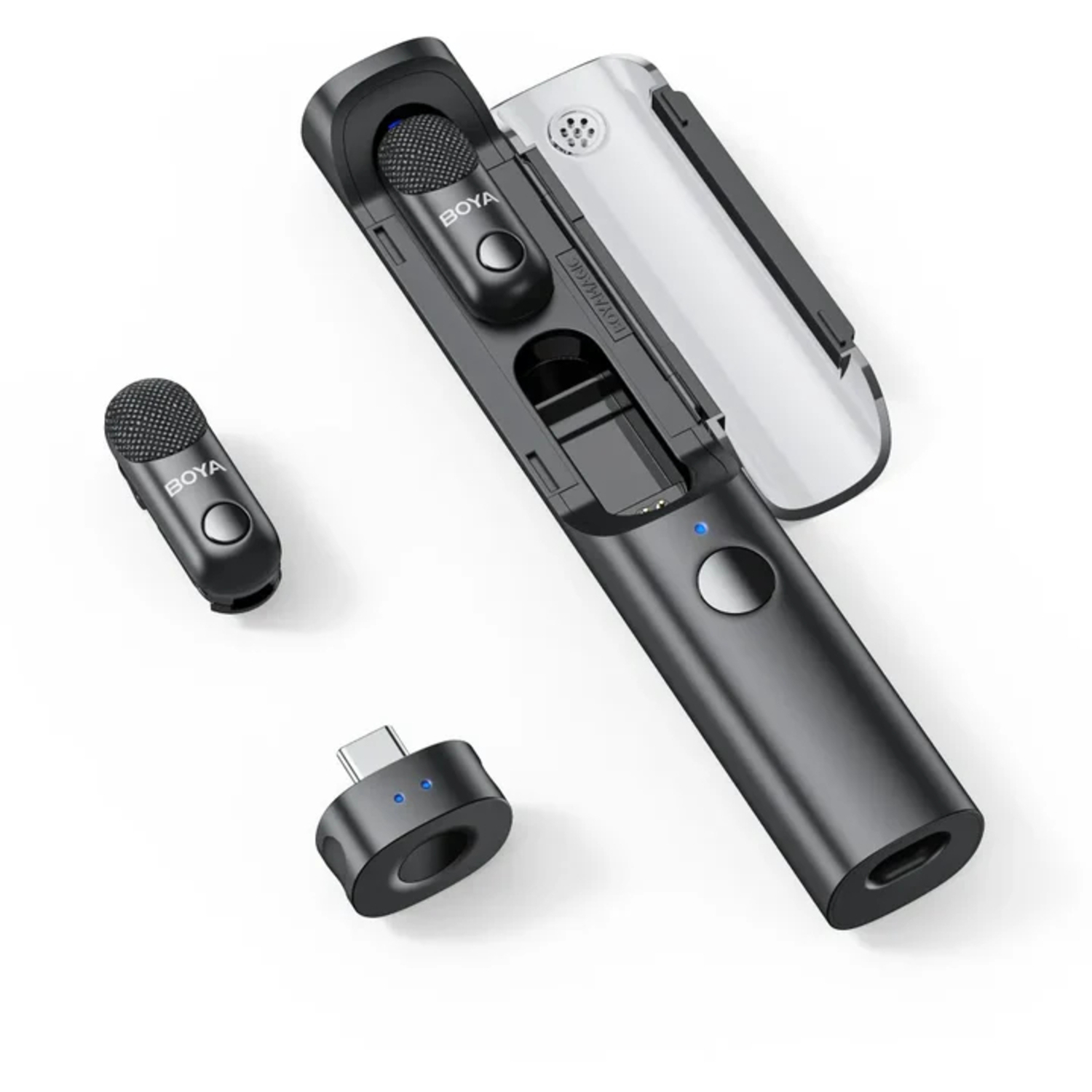BOYA Magic KI-Mikrofon mit 2 Sendern und 1 Empfänger