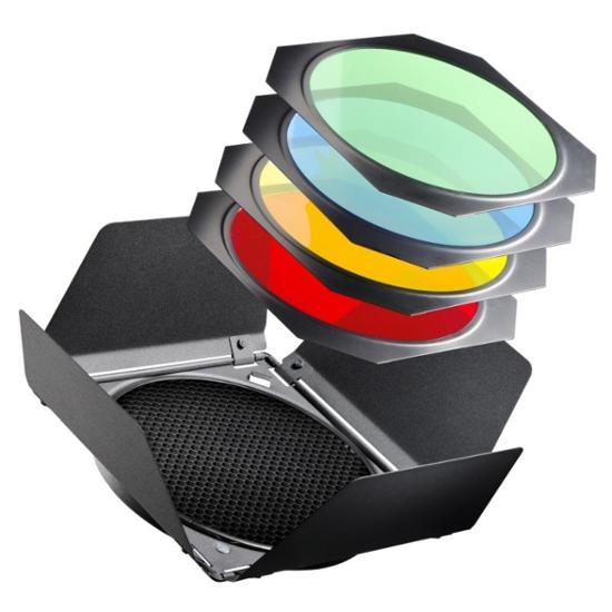 Walimex ABSCHIRMKLAPPEN WABEN/FARBFILTERSET