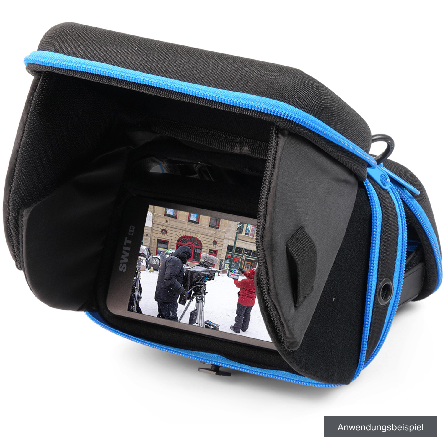 Orca OR-140 Hartschalen-Monitorkoffer mit integrierter Haube für 5 Zoll LCD-Monitore