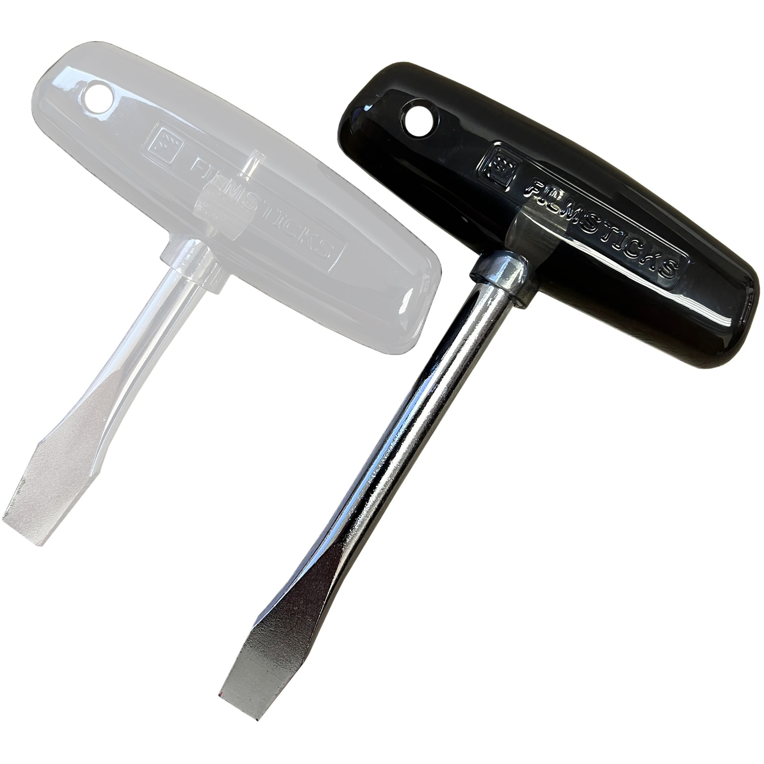 Filmsticks T-Griff 10mm Schlitzschraubendreher, Schwarz (längerer Schaft)