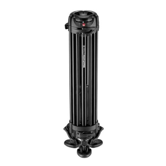 Manfrotto Alu Doppelrohr-Videostativ mit Mittelspinne