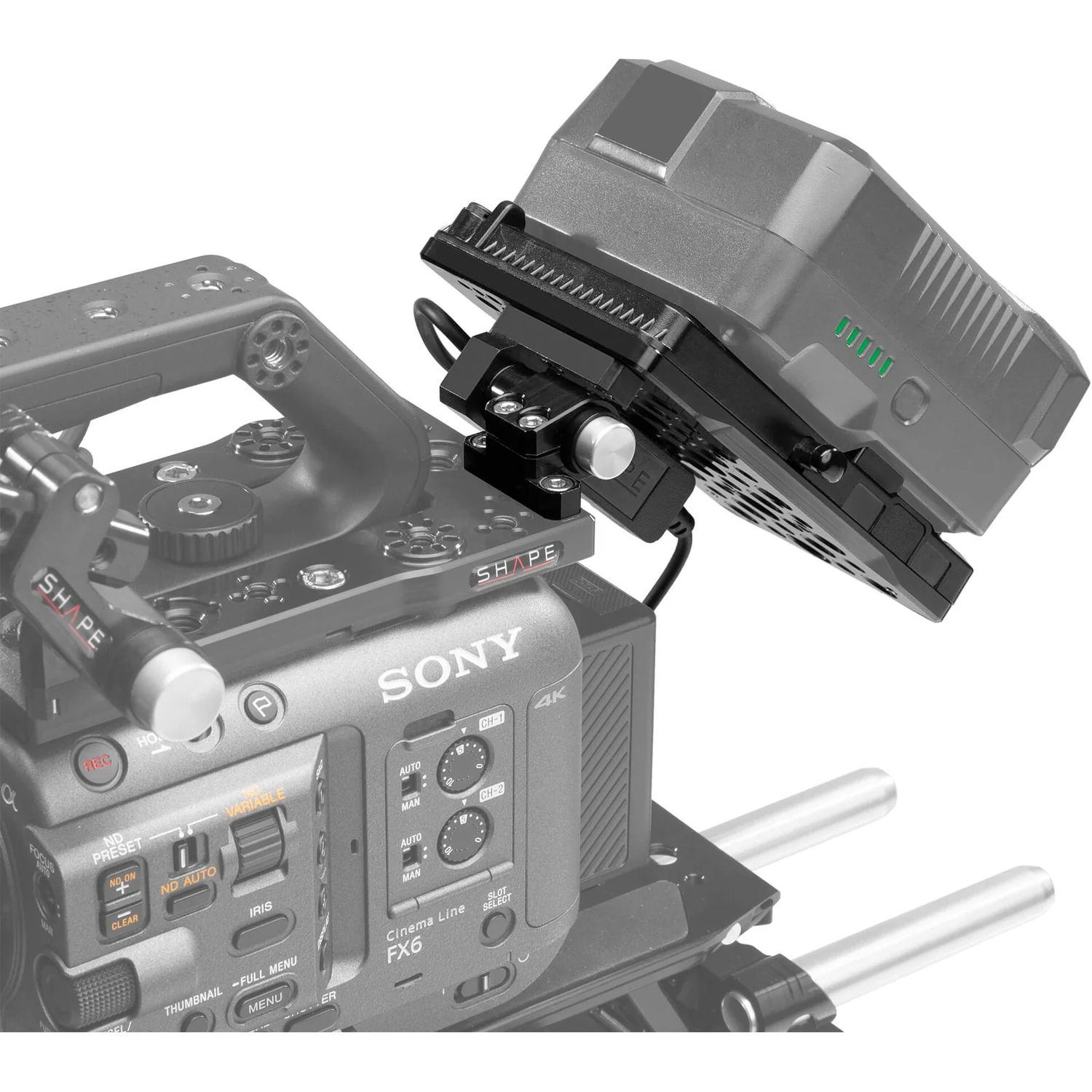 Shape Schwenkbare V-Mount-Akkuplatte VBFX6 für Sony FX6