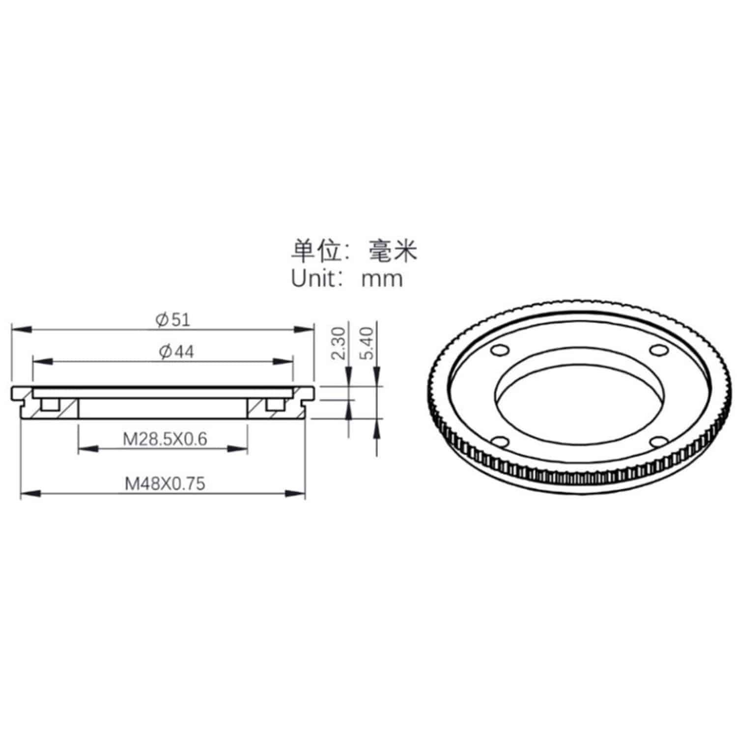 ZWO 1,25" - 2" Adapter Ring