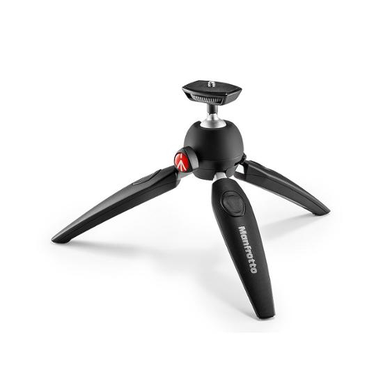 Manfrotto PIXI EVO MTPIXIEVO-BK, schwarzes Ministativ mit Kugelkopf