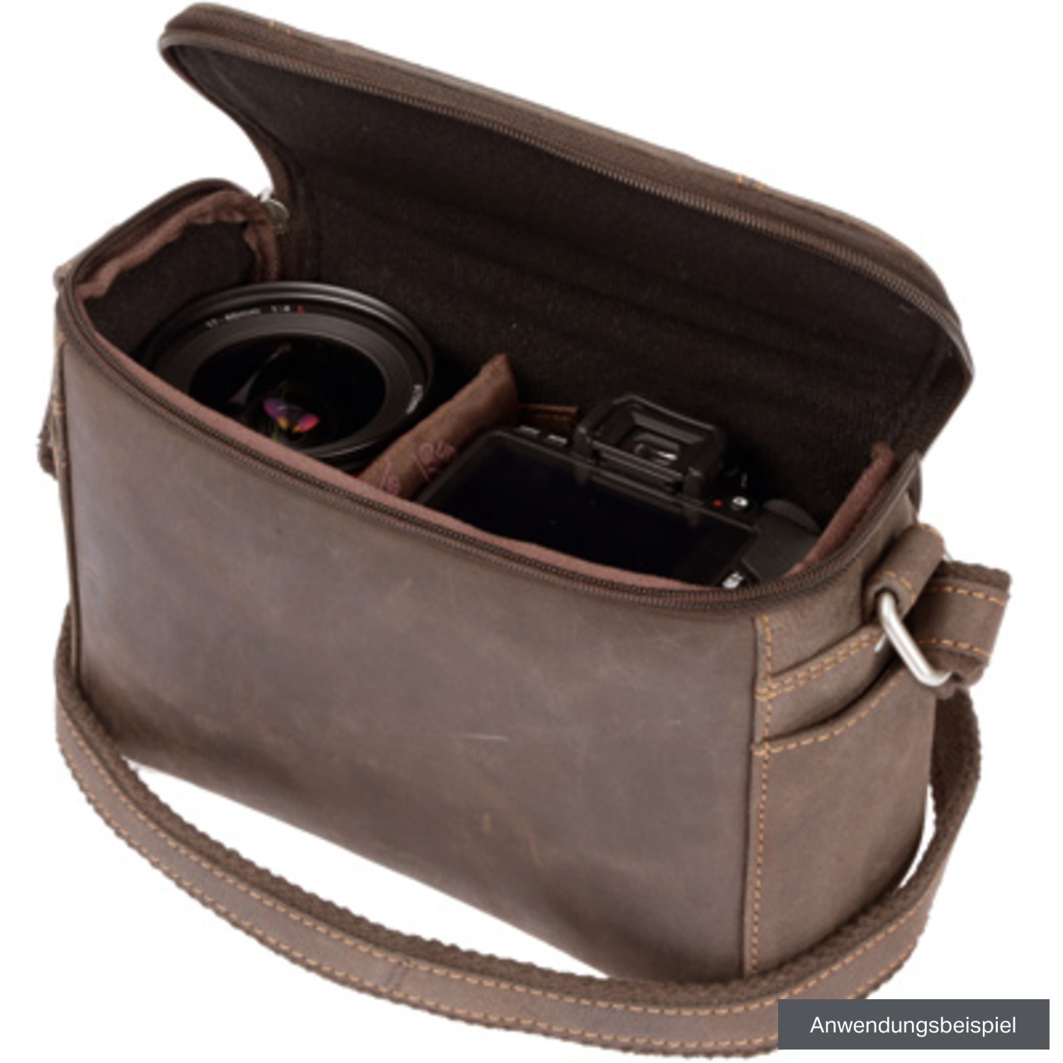 Kalahari KAAMA L-13 Leder-Fototasche