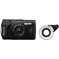 OM System Tough TG-7 schwarz mit FD-1 Blitzdiffusor