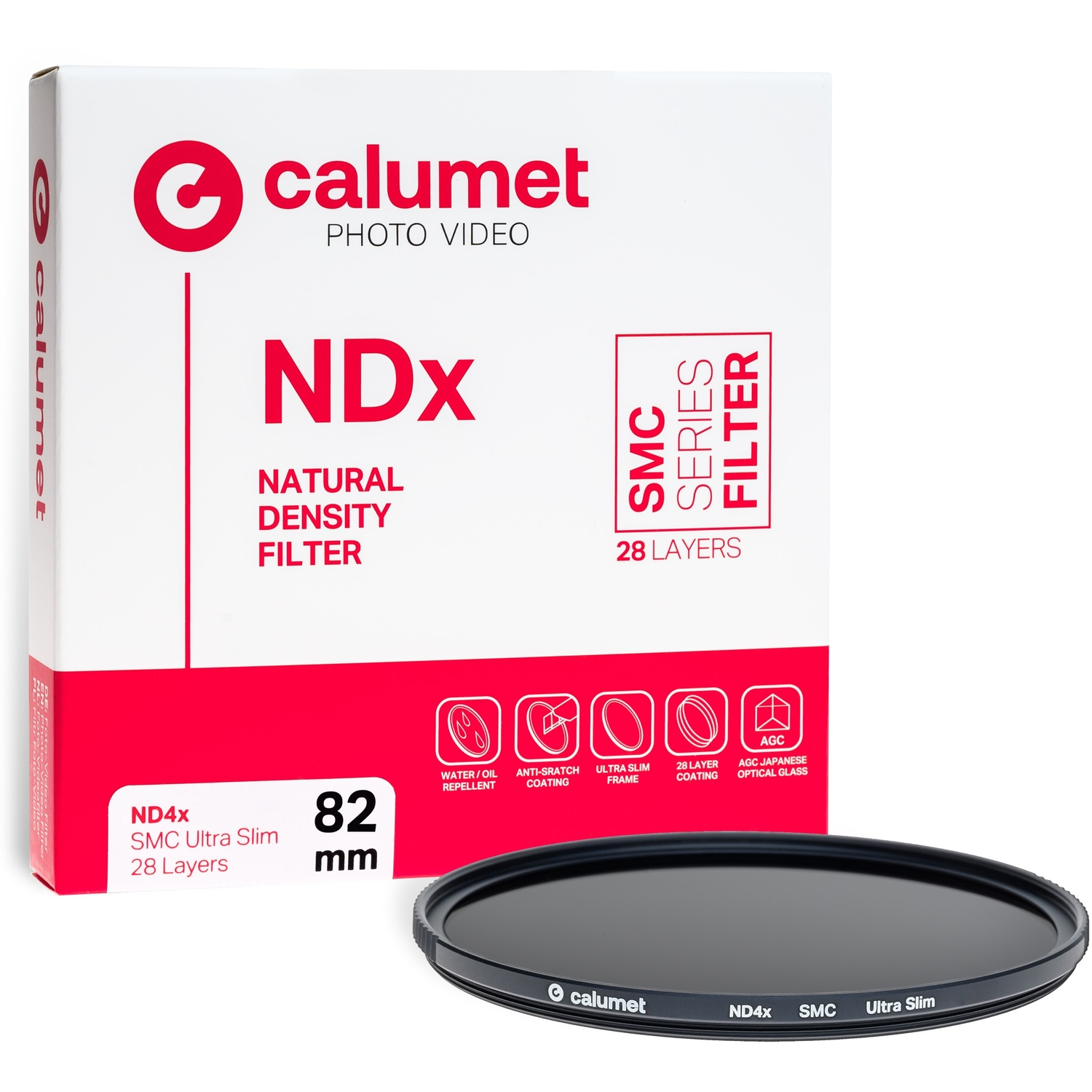 Calumet Filter ND4x SMC 82mm Ultra Slim 28 Lagen Graufilter