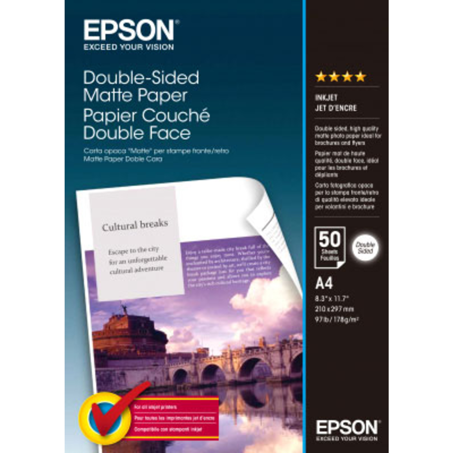 Epson Doppelseitiges mattes Papier DIN A4 50 Blatt