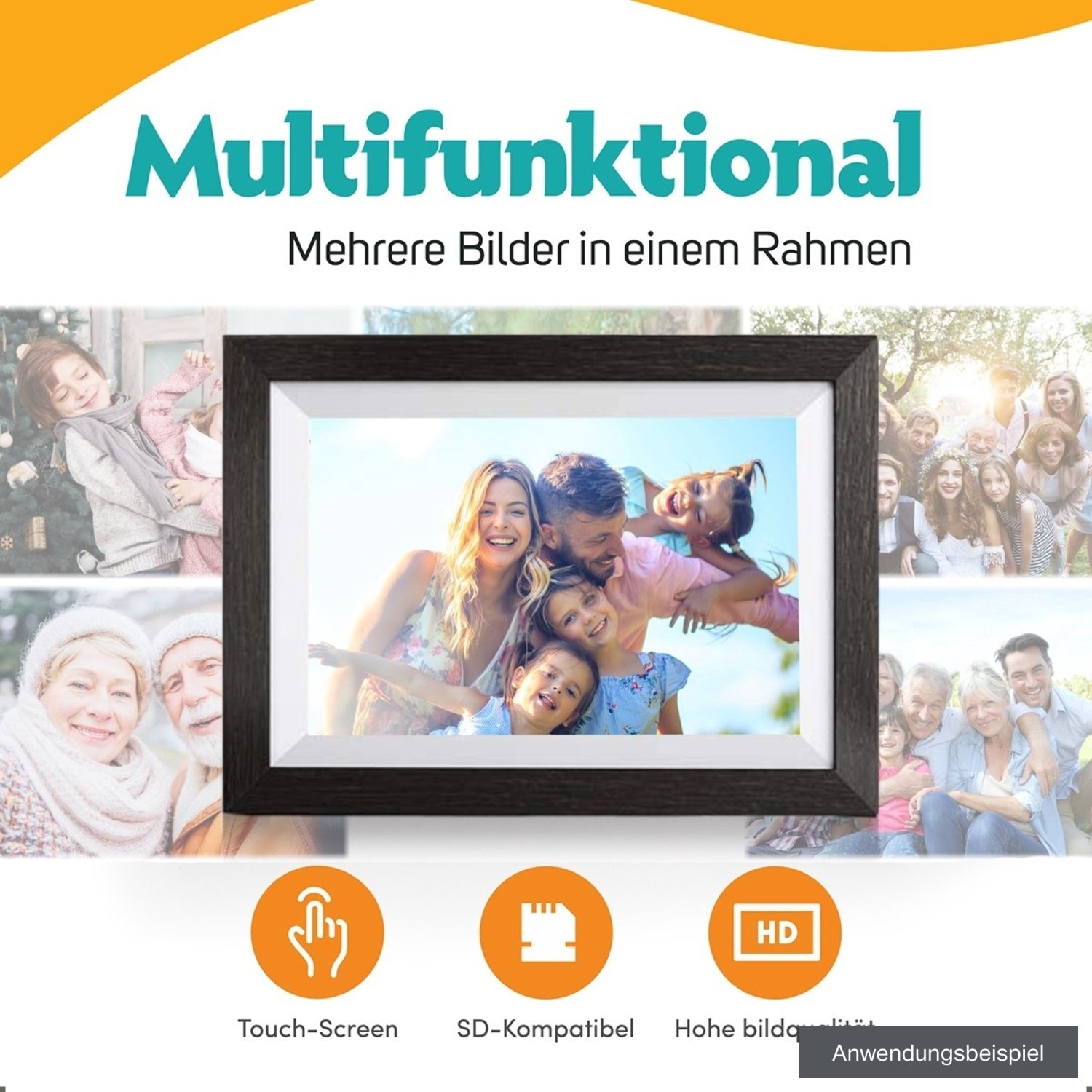 Pora&Co Digitaler Bilderrahmen WF-105T-BL 10" schwarz