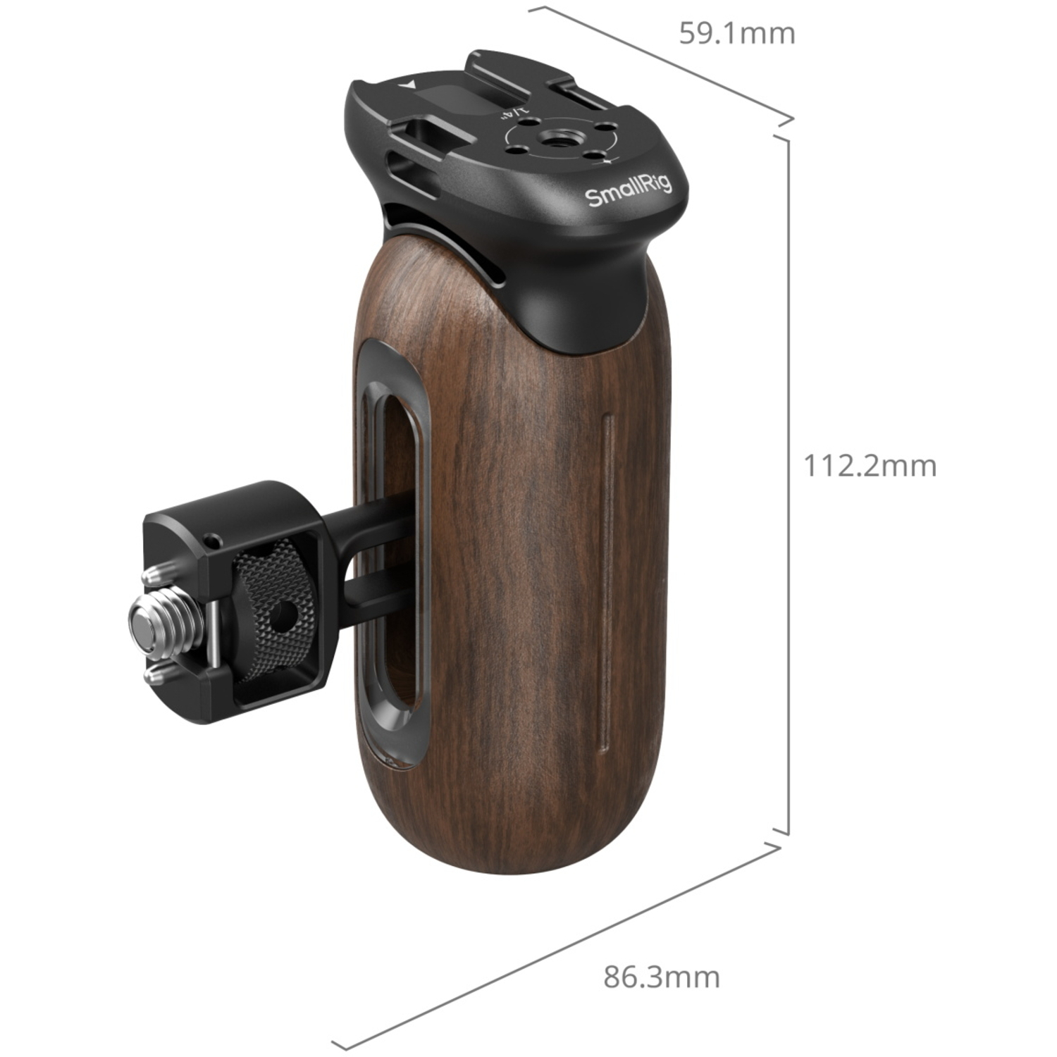 SmallRig Seitlicher Holzgriff mit 1/4"-20 und 3/8"-16 ARRI-Schrauben 5238