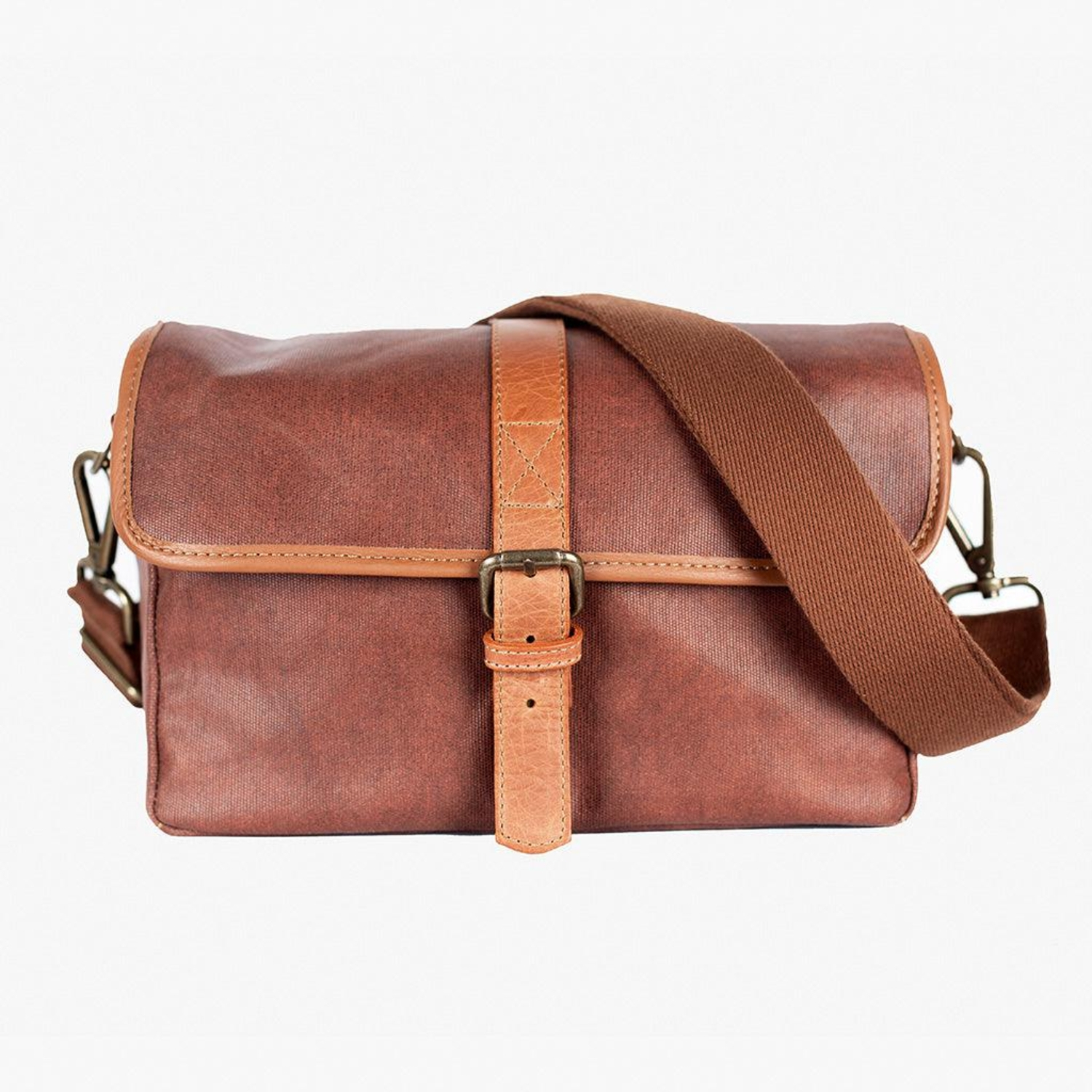Bronkey Paris Camera Bag Waxed Canvas Coffee
