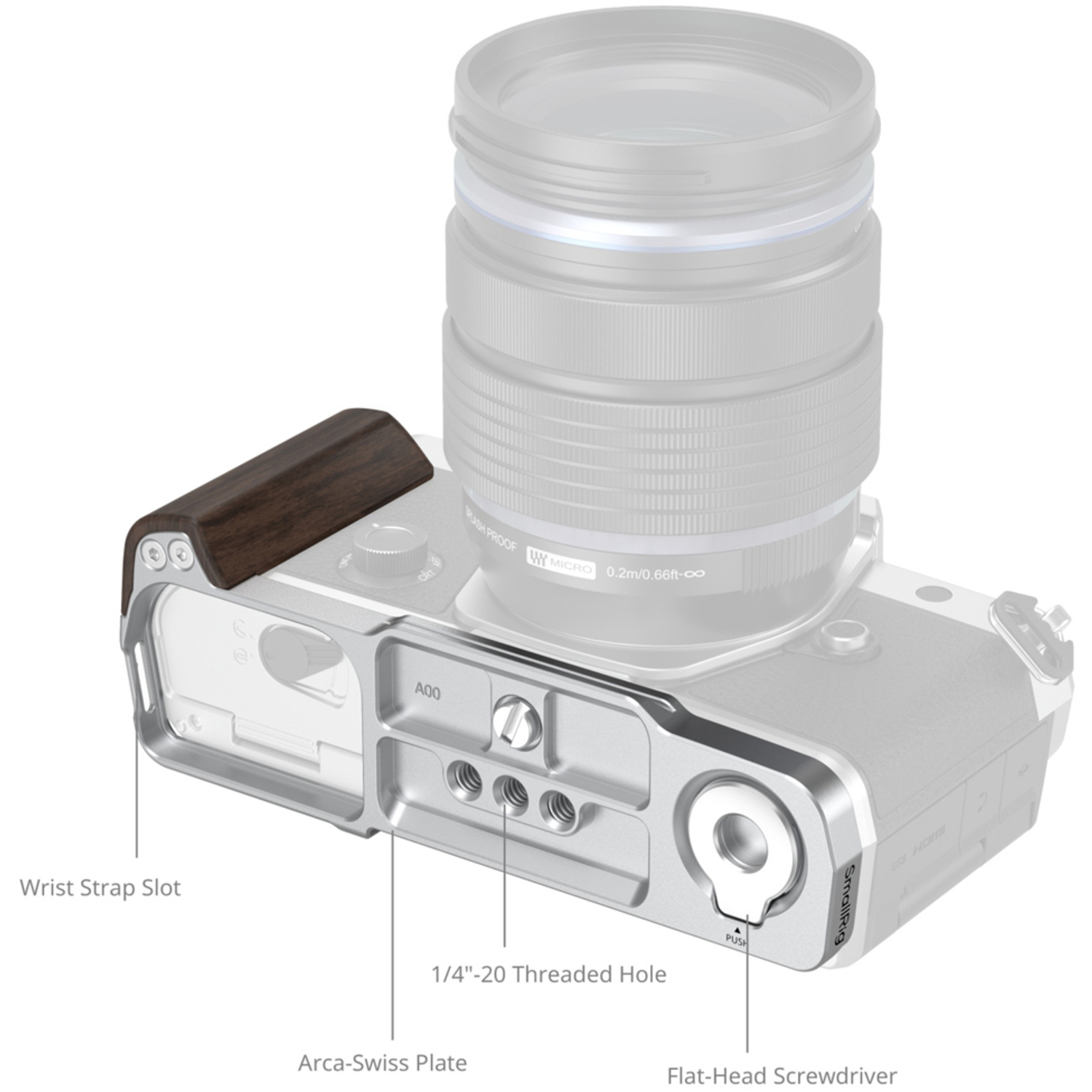 SmallRig L-förmige Montageplatte 5563 für OM System OM-3