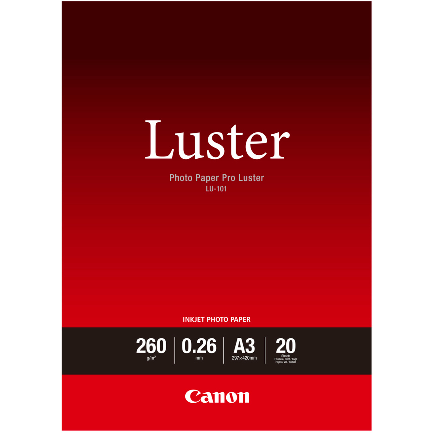 Canon LU-101 Fotopapier Luster A3 20 Blatt