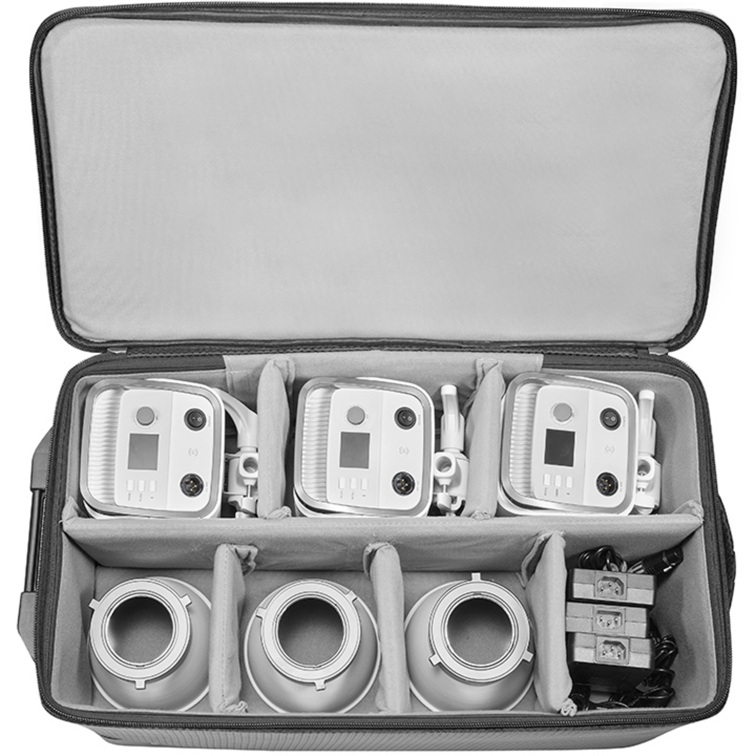 Godox Litemons LA300Bi Zweifarbige LED-Leuchte mit Zubehör und Tasche 3er Kit