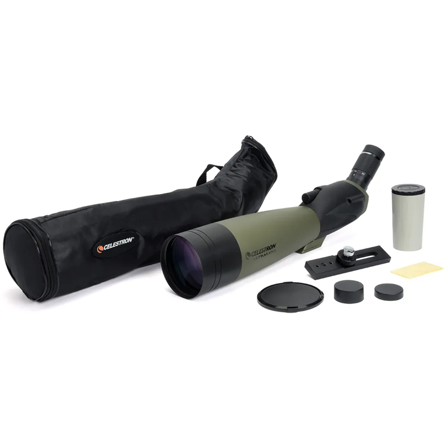 Celestron Ultima 100mm 45 Grad mit Camouflage Rucksack