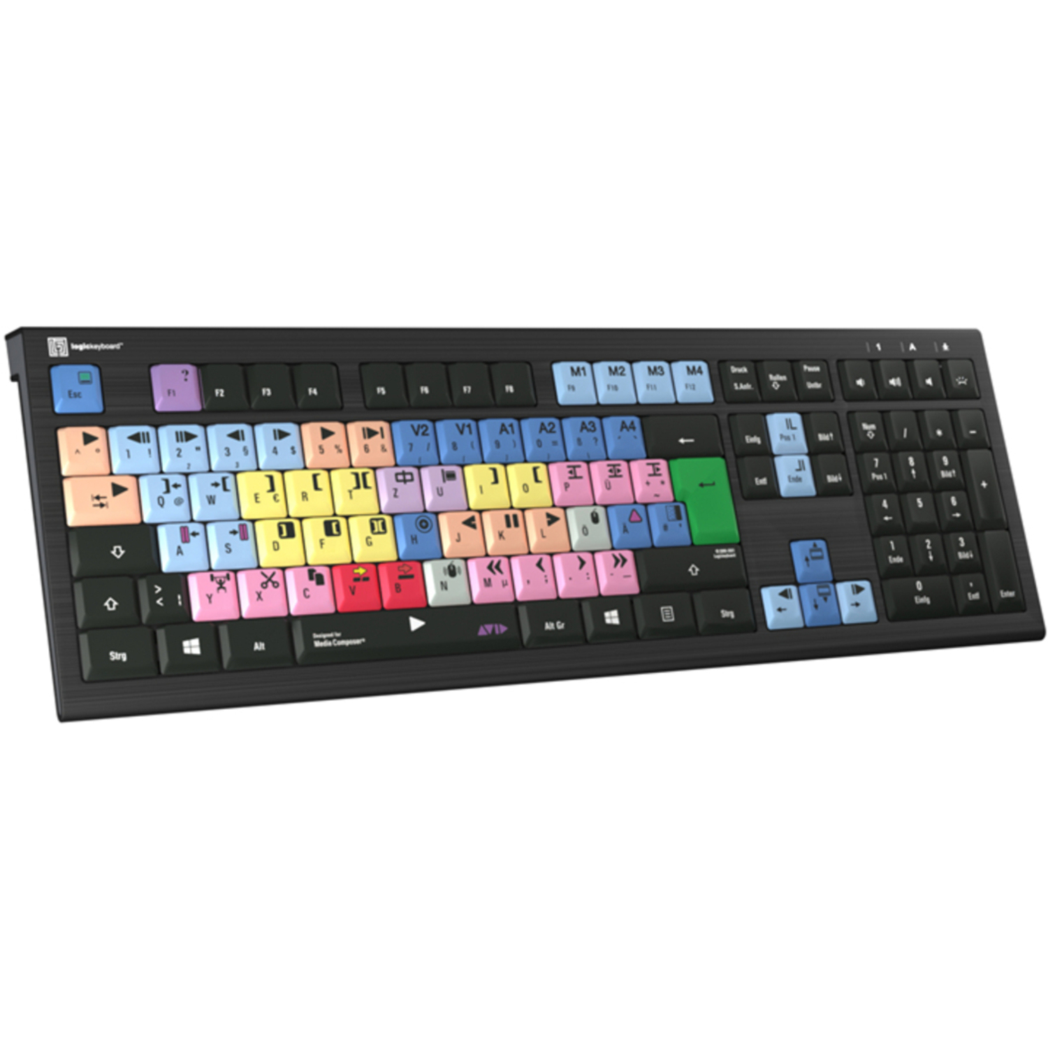 LogicKeyboard Media Composer PC ASTRA 2 Backlit Keyboard DE