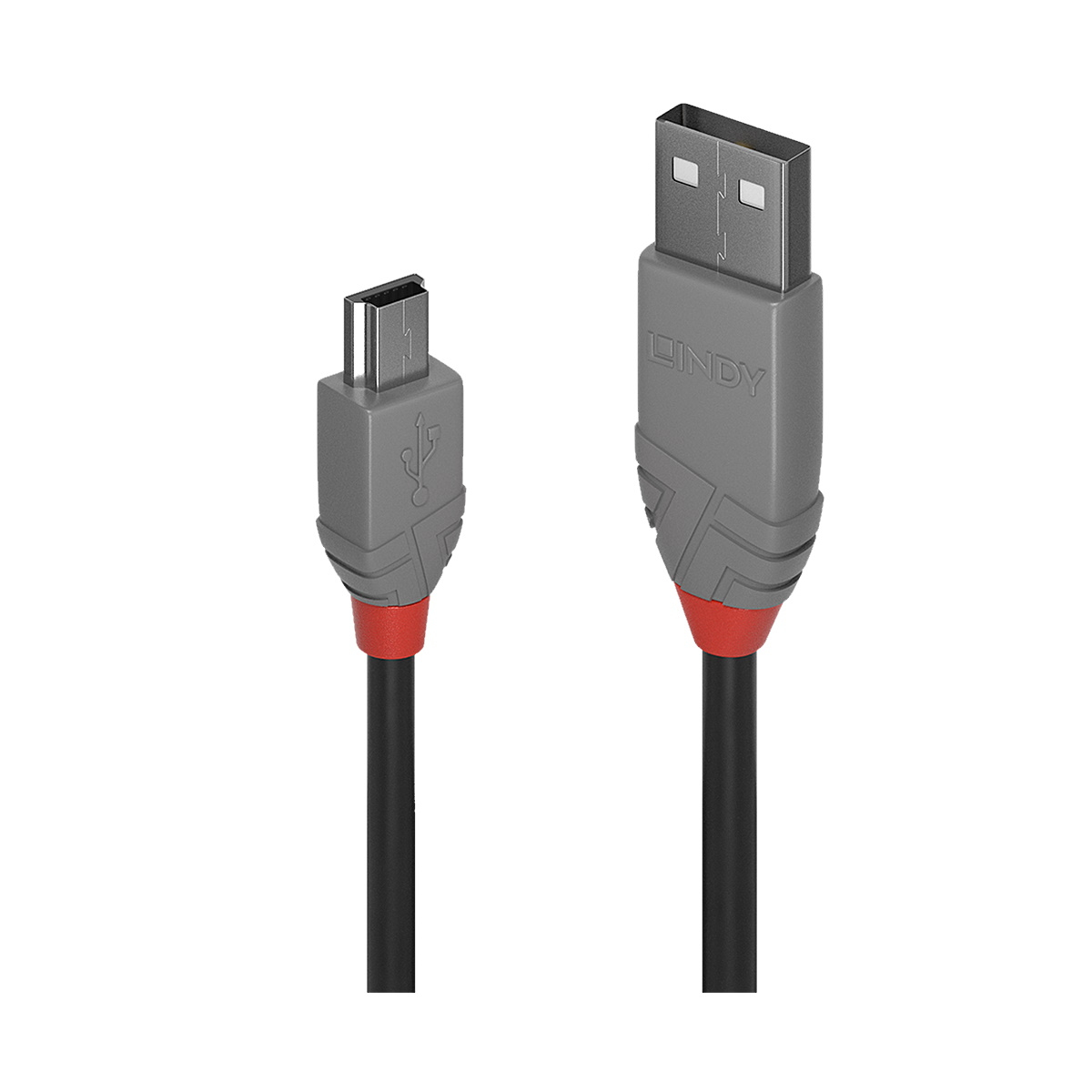 Lindy 1m USB 2.0 Typ A an Mini-B Kabel Anthra Line