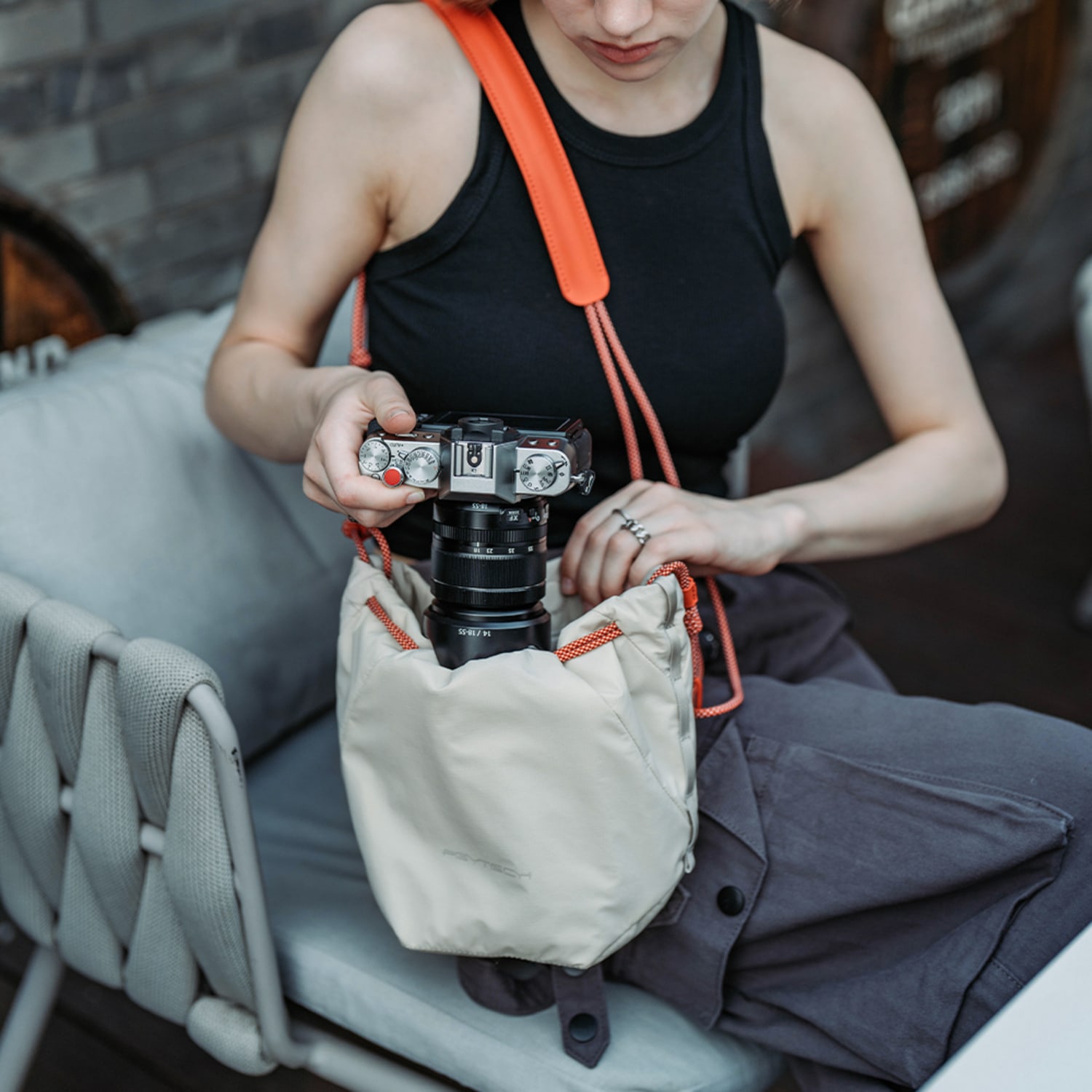 PGYTECH OneGo Kordelzugtasche (Ivory)