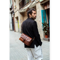 Bronkey Paris Leder Camera Bag Cognac