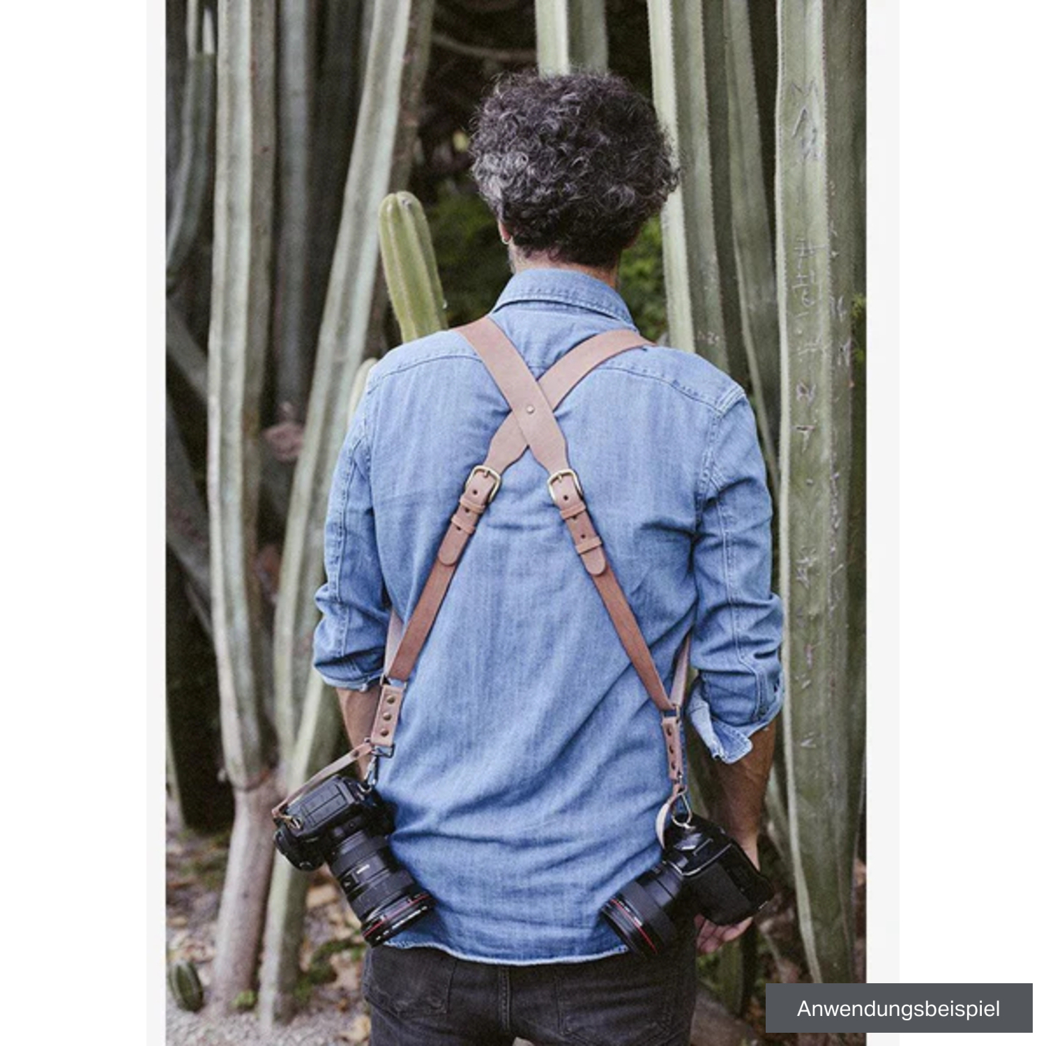 Bronkey Doppel-Kameragurt Berlin #703 Leder Large Tanned