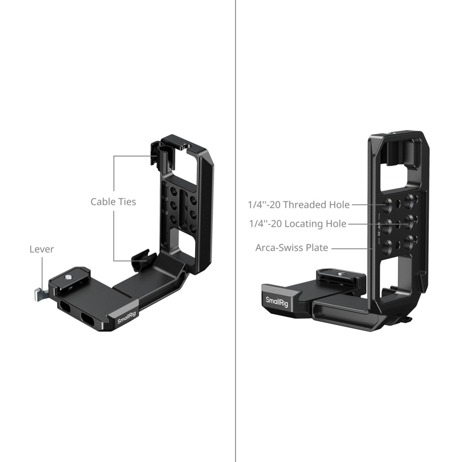 SmallRig Vertikale Montageplatte 5594 für Cage mit ARCA-Typ-Platte