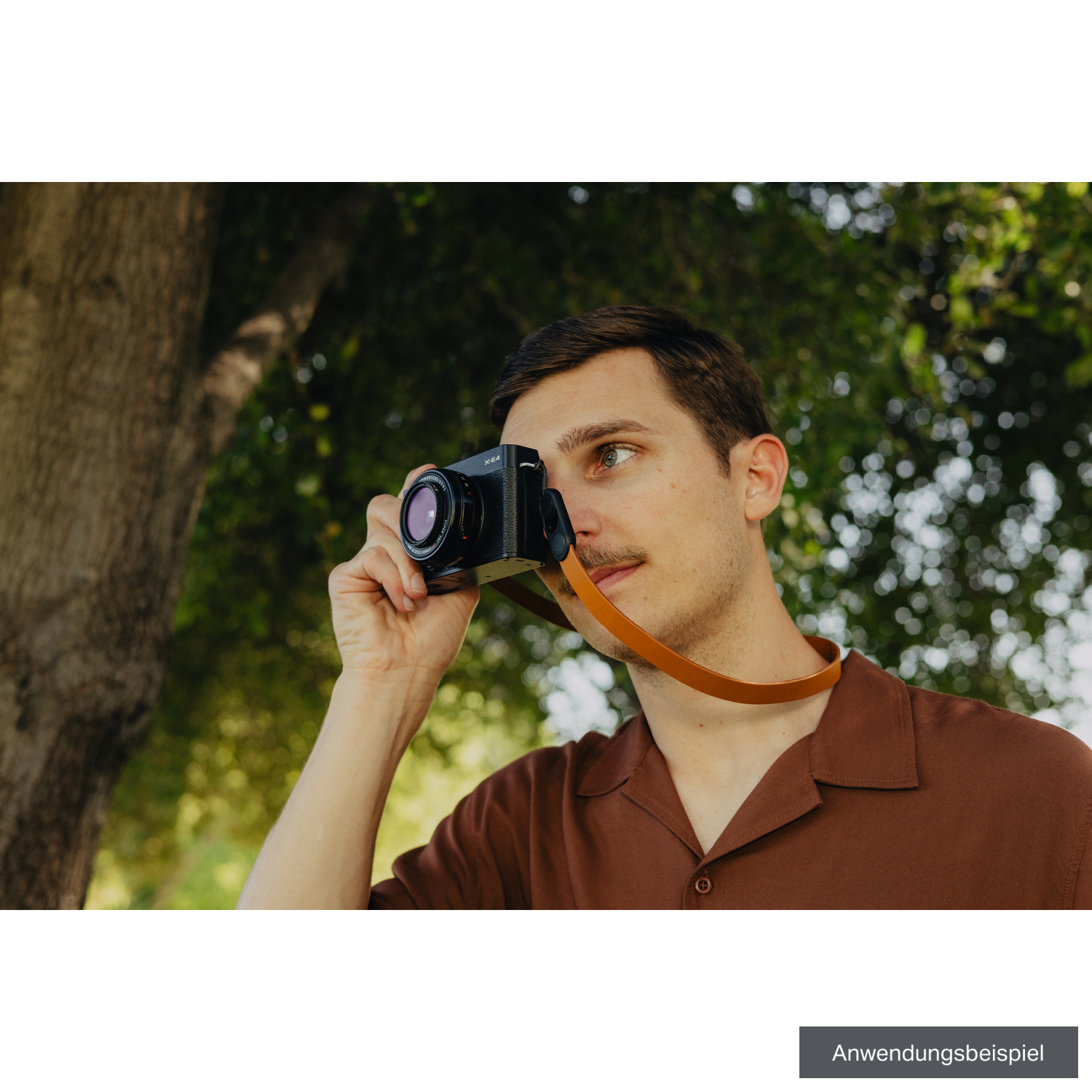 Peak Design Kameragurt Form Leather Neck Amber