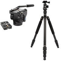 Sirui Traveler 7A Reise Drei-Einbeinstativ Aluminium + Videokopf VA-5, schwarz