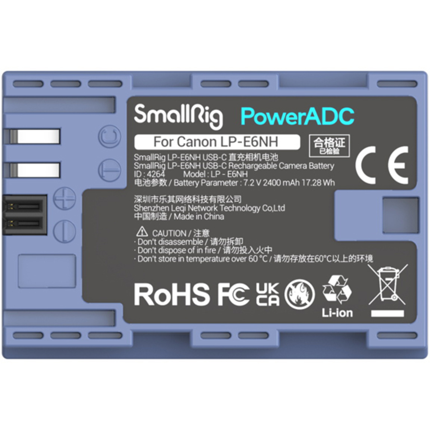 SmallRig Akku LP-E6NH USB-C 4264 für Canon Kameras mit LP-E6NH Akku