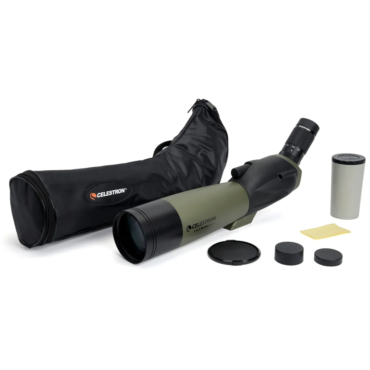 Celestron Ultima 80mm 45 Grad mit Camouflage Rucksack