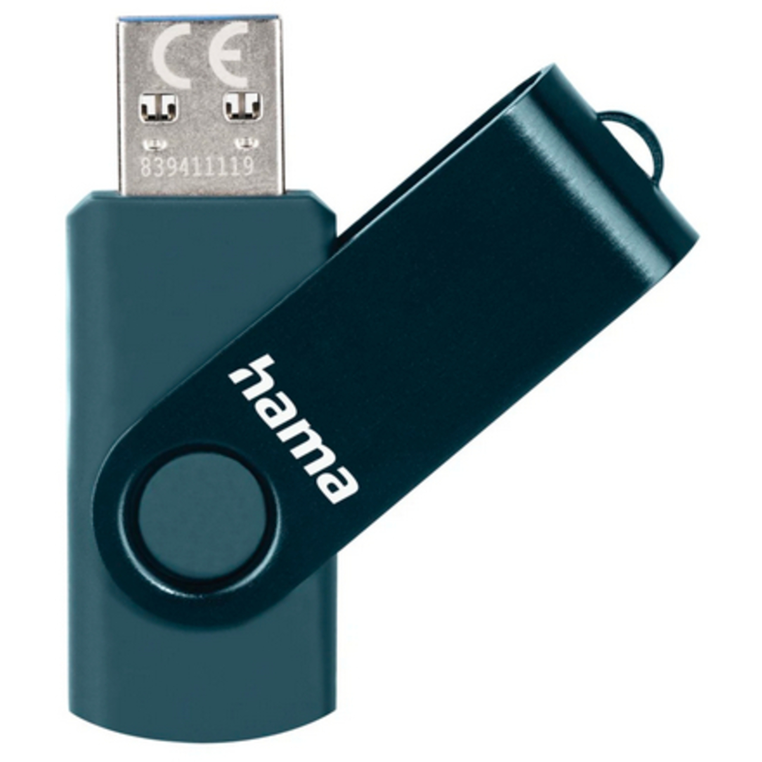 Hama USB-Stick Rotate 256GB USB 3.0 90MB/s petrolblau 