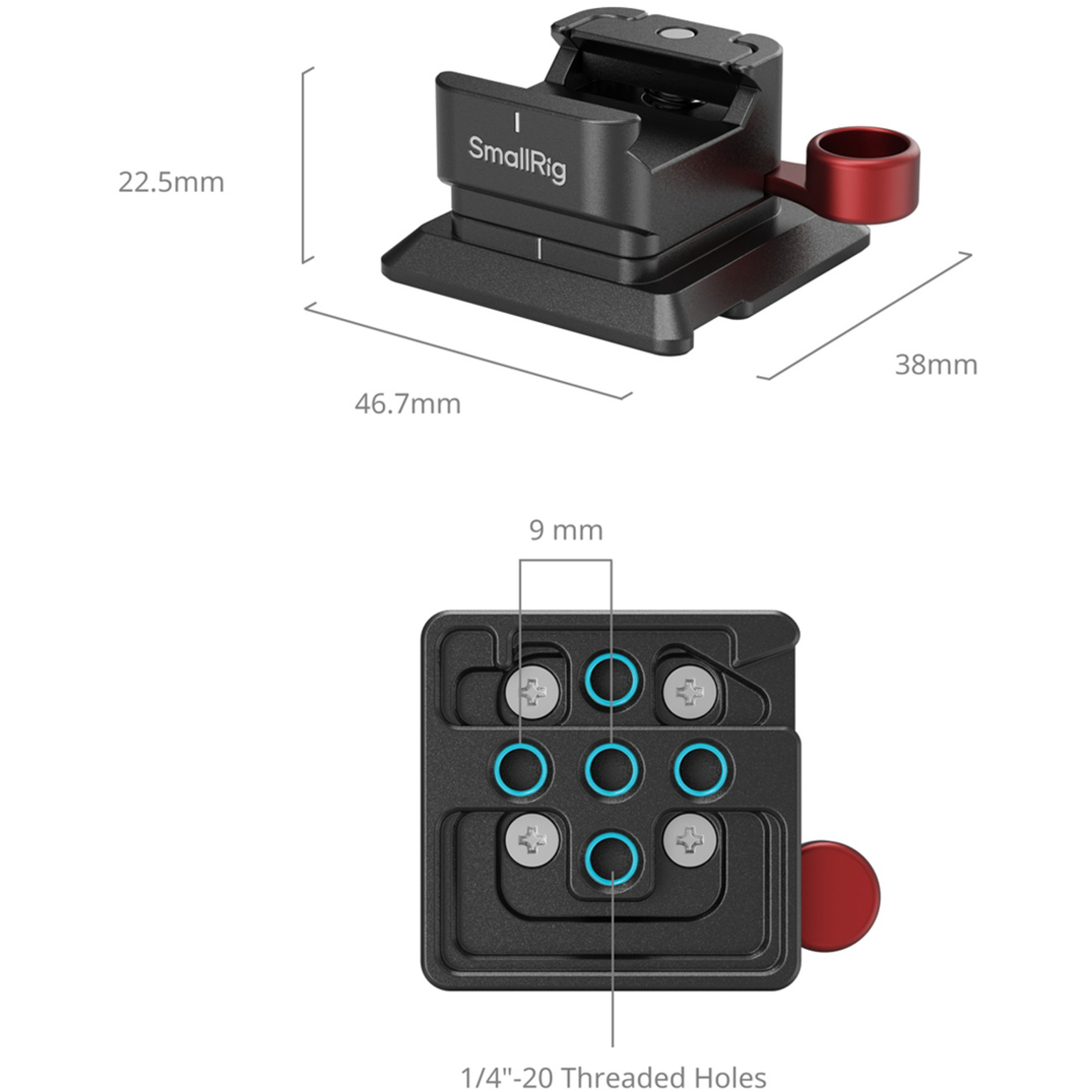 SmallRig NATO-Klemme mit Arca-Swiss-Schnellwechselplatte MD4857