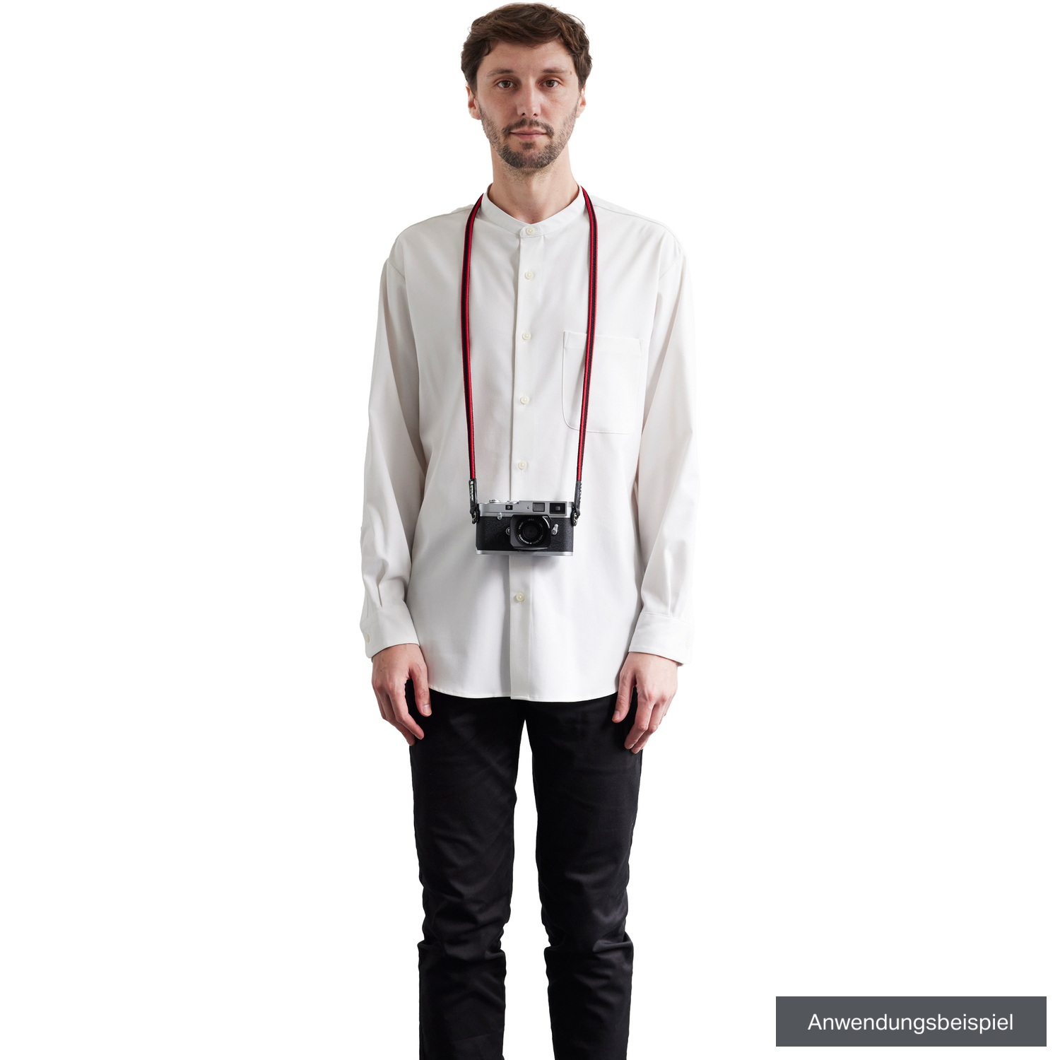 Artisan & Artist Kameragurt ACAM-320A Seide Langversion schwarz-rot