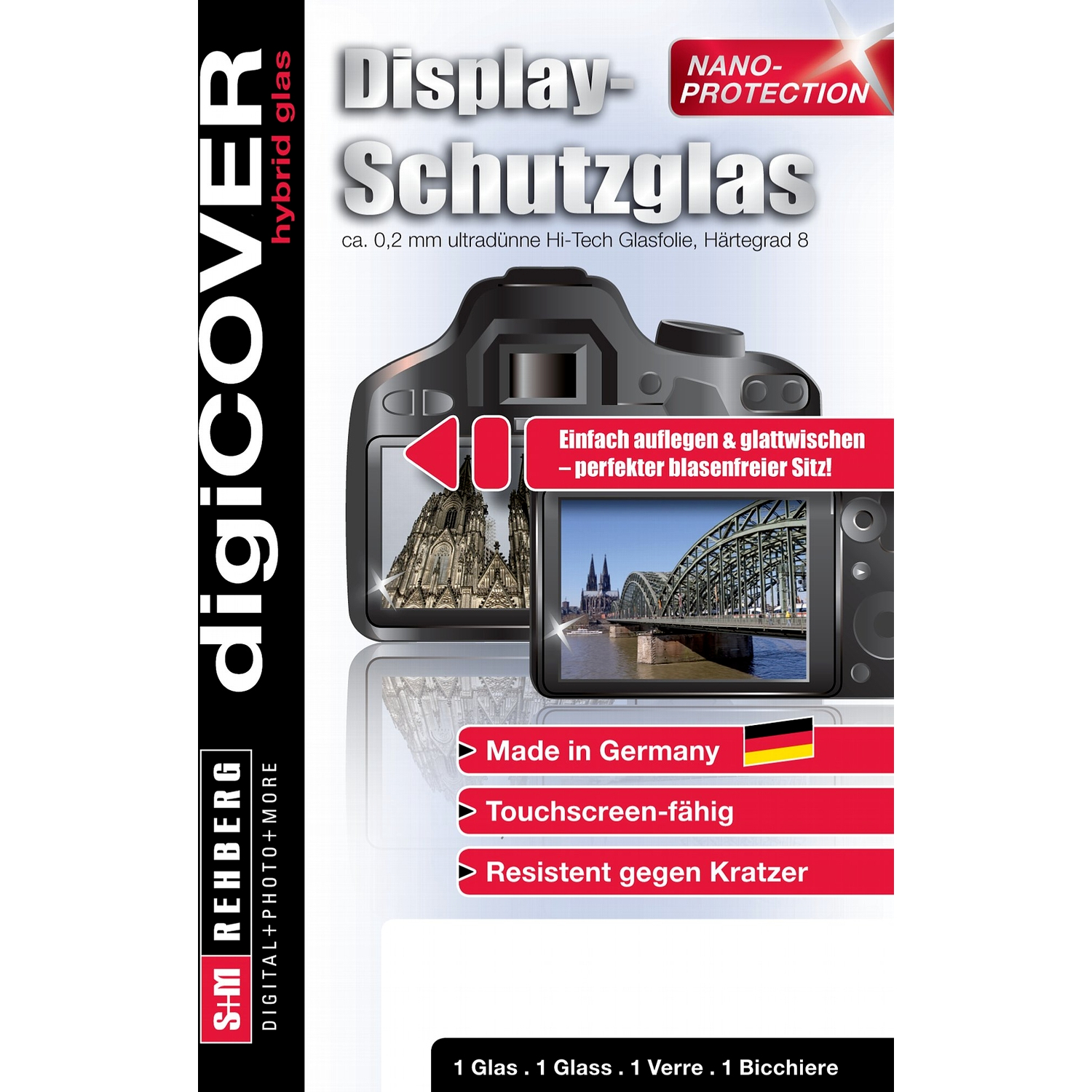 S&M Display-Hybrid Glas für Panasonic DMC-TZ91