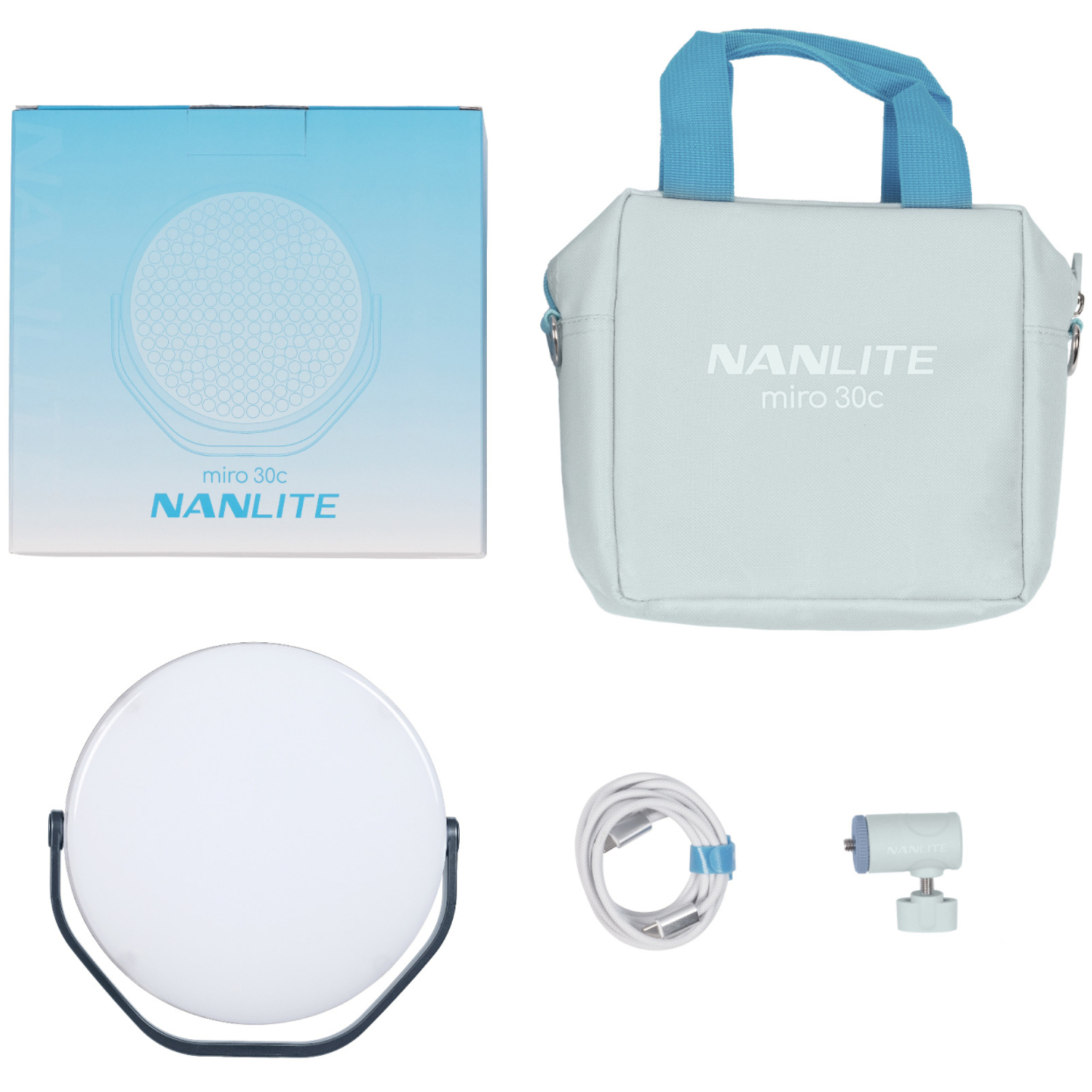 Nanlite Full-Color Multifunktions-Flächenleuchte miro 30c mitternachtsblau