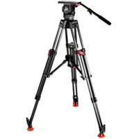 Sachtler SAC2075S1 System Video 20 Kohlefaser mit Stativkopf, SpeedLock Heavy-Duty Tripod, Mid-Level Spreader und Tasche