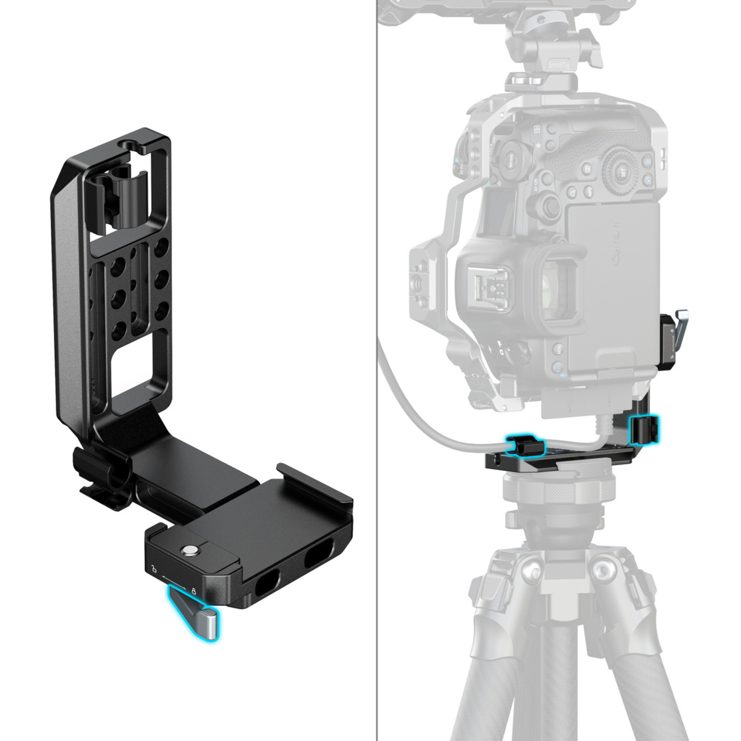 SmallRig Vertikale Montageplatte 5594 für Cage mit ARCA-Typ-Platte