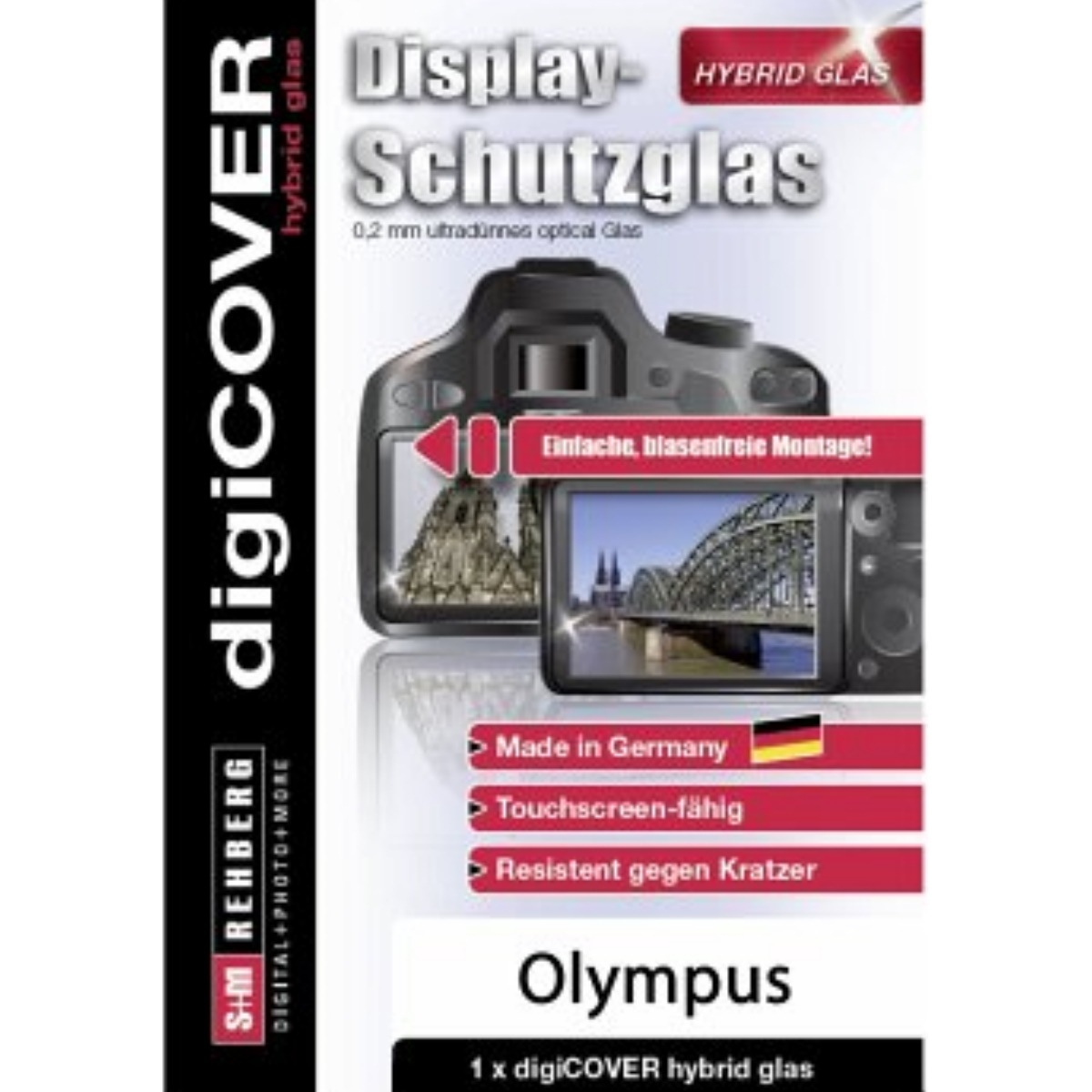 S&M Display-Hybrid Glas für Olympus EM1/M10