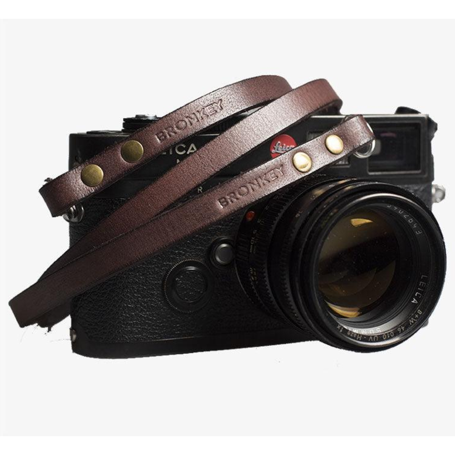 Bronkey Kameragurt Berlin #102 Leder 95cm braun