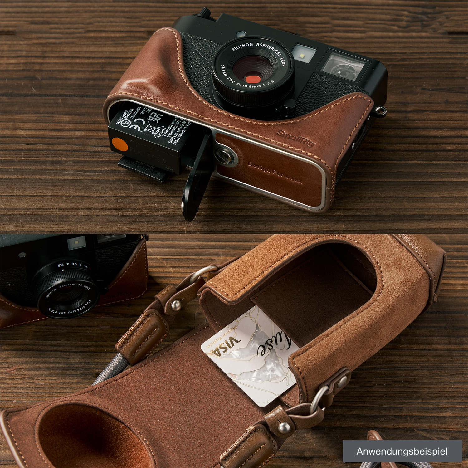 SmallRig Ledertaschen Kit 5218 braun für Fujifilm X half