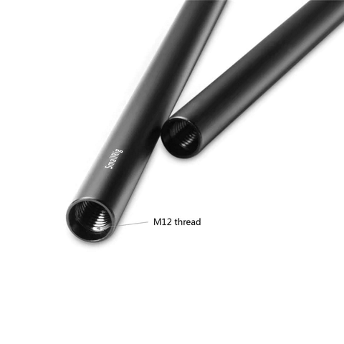 SmallRig 1053 15mm Schwarz Aluminiumlegierung Rod 12", 2er-Pack