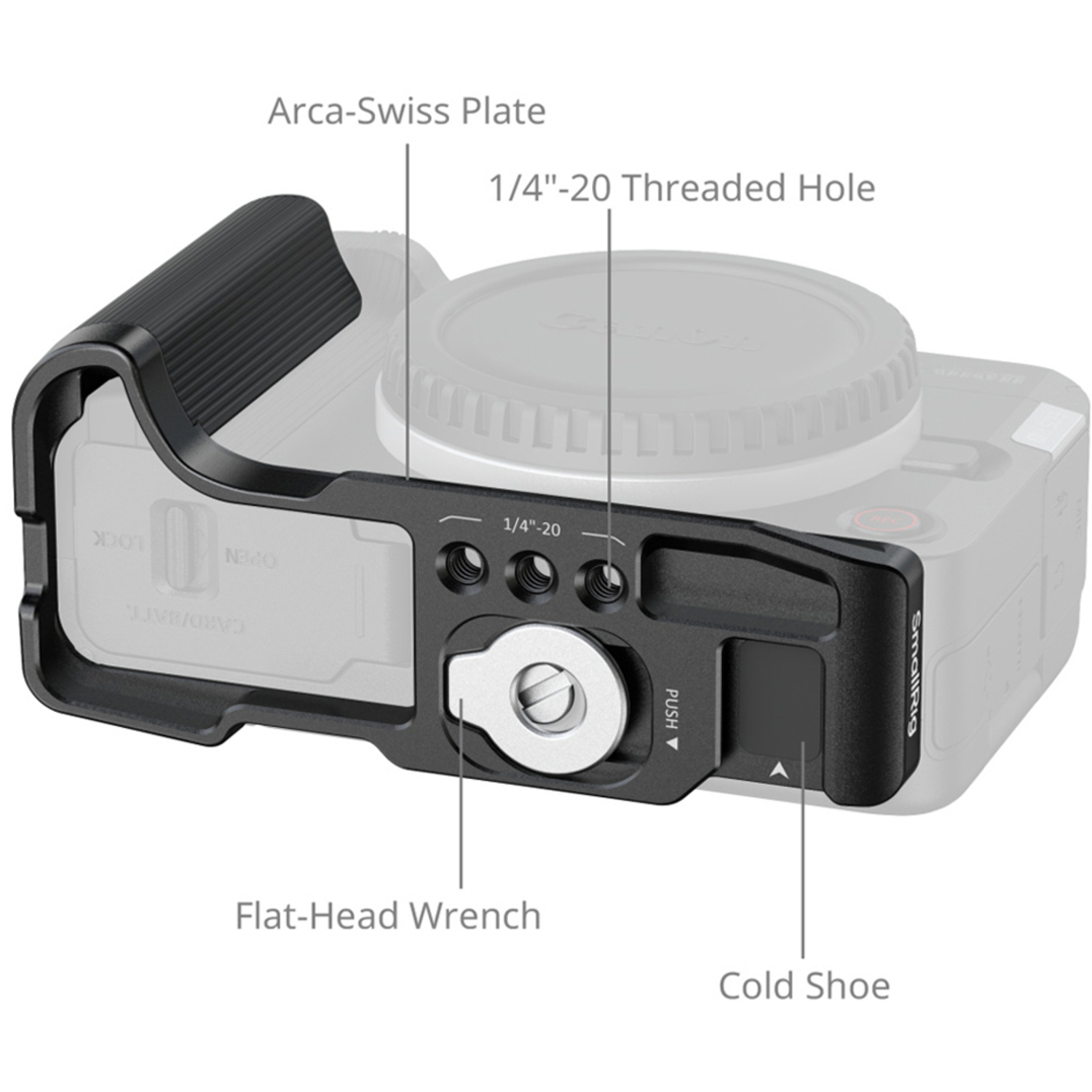 SmallRig L-förmige Montageplatte 5429 schwarz für Canon EOS R50 V