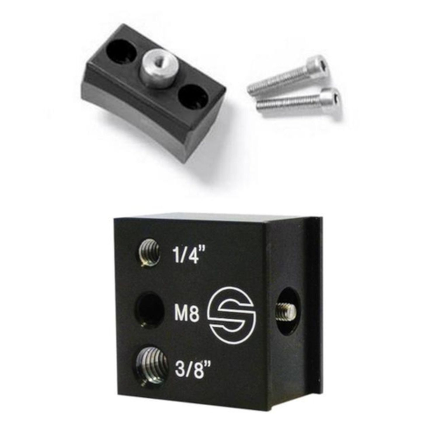 Sachtler SAC3987 Zubehörhalterung mit 1/4 Zoll, M8, 3/8 Zoll Gewindebohrungen