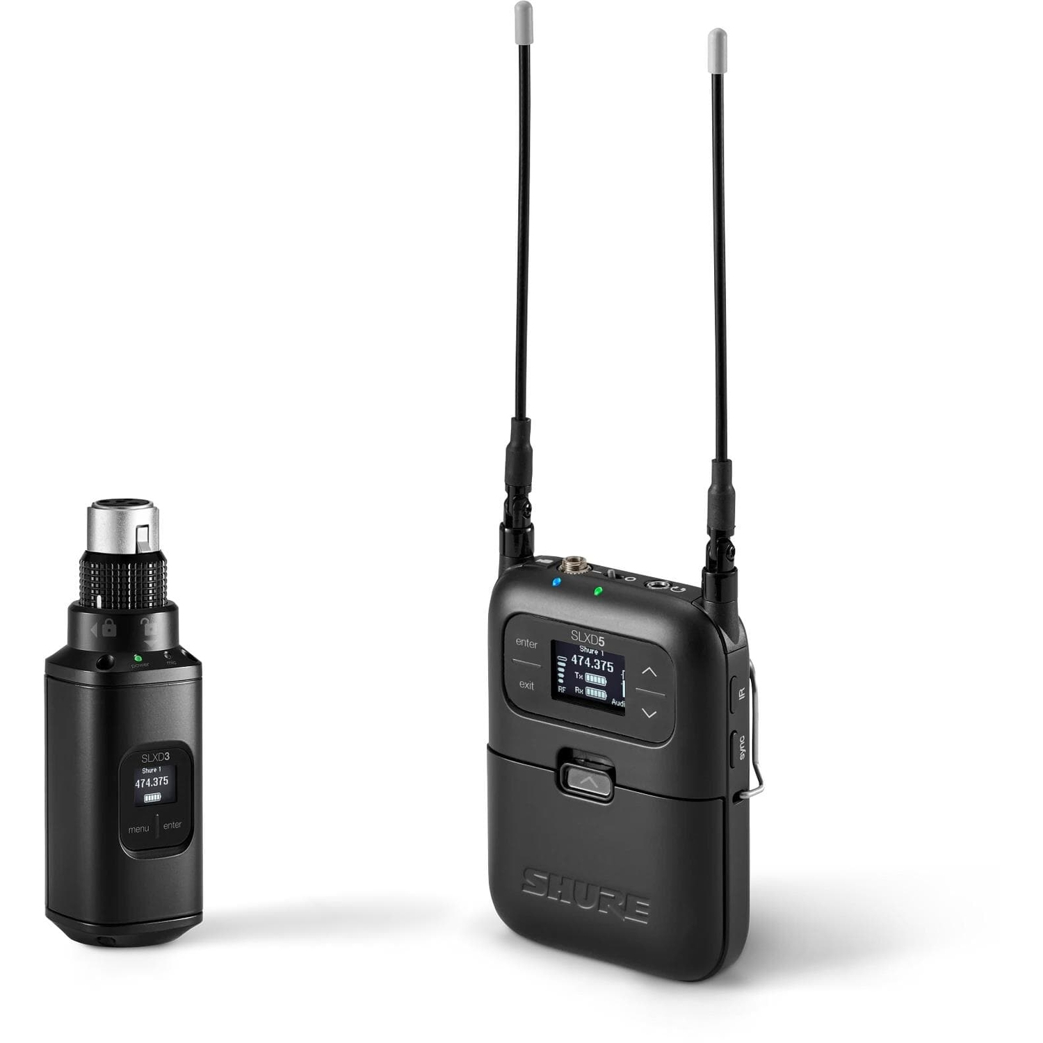 Shure SLXD35-K59 Mobiles Funksystem mit SLXD3 Aufstecksender 606-650 MHz