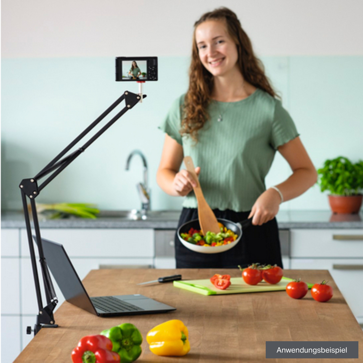 Hama Flexibler Gelenkarm 700 II mit Smartphone-Halter und Tischklemme 