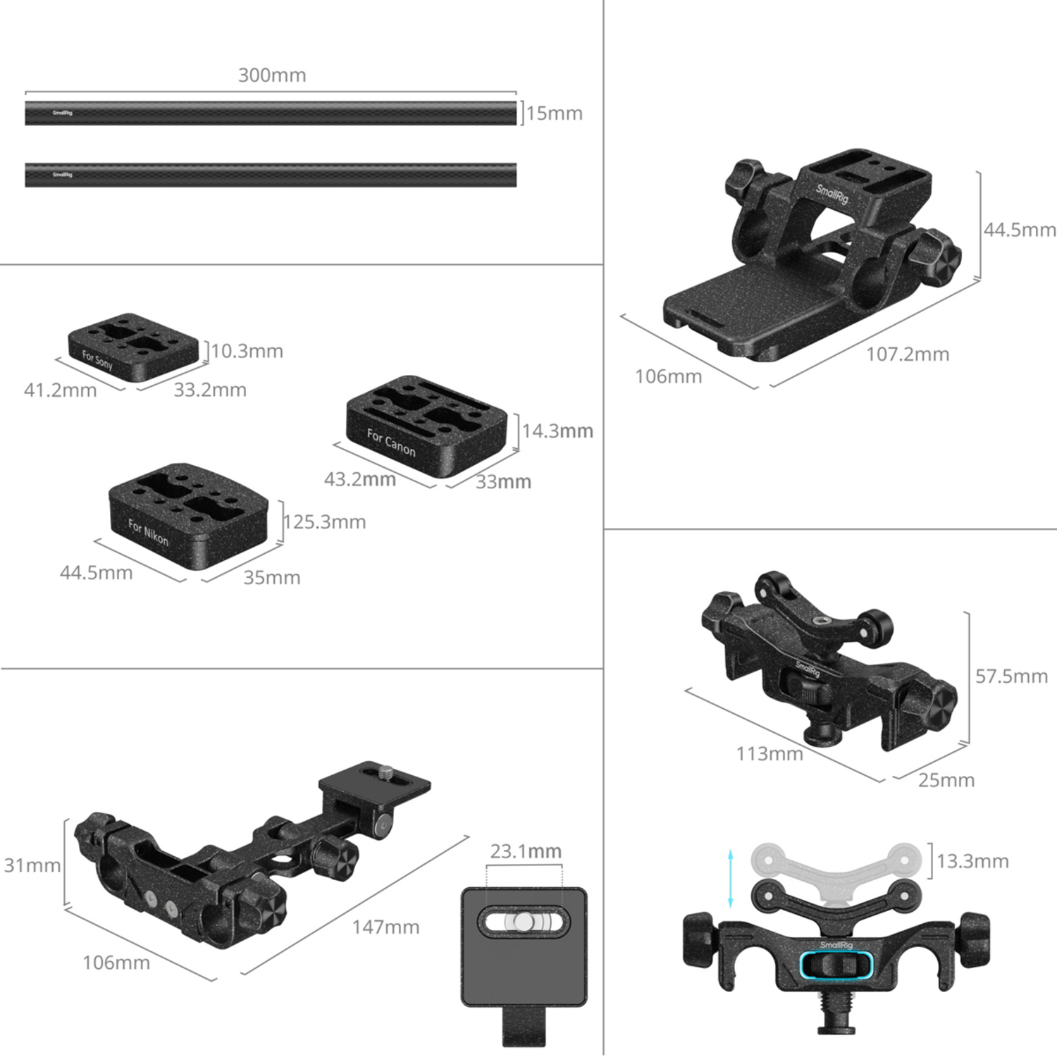 SmallRig Objektivstützen Kit 4722