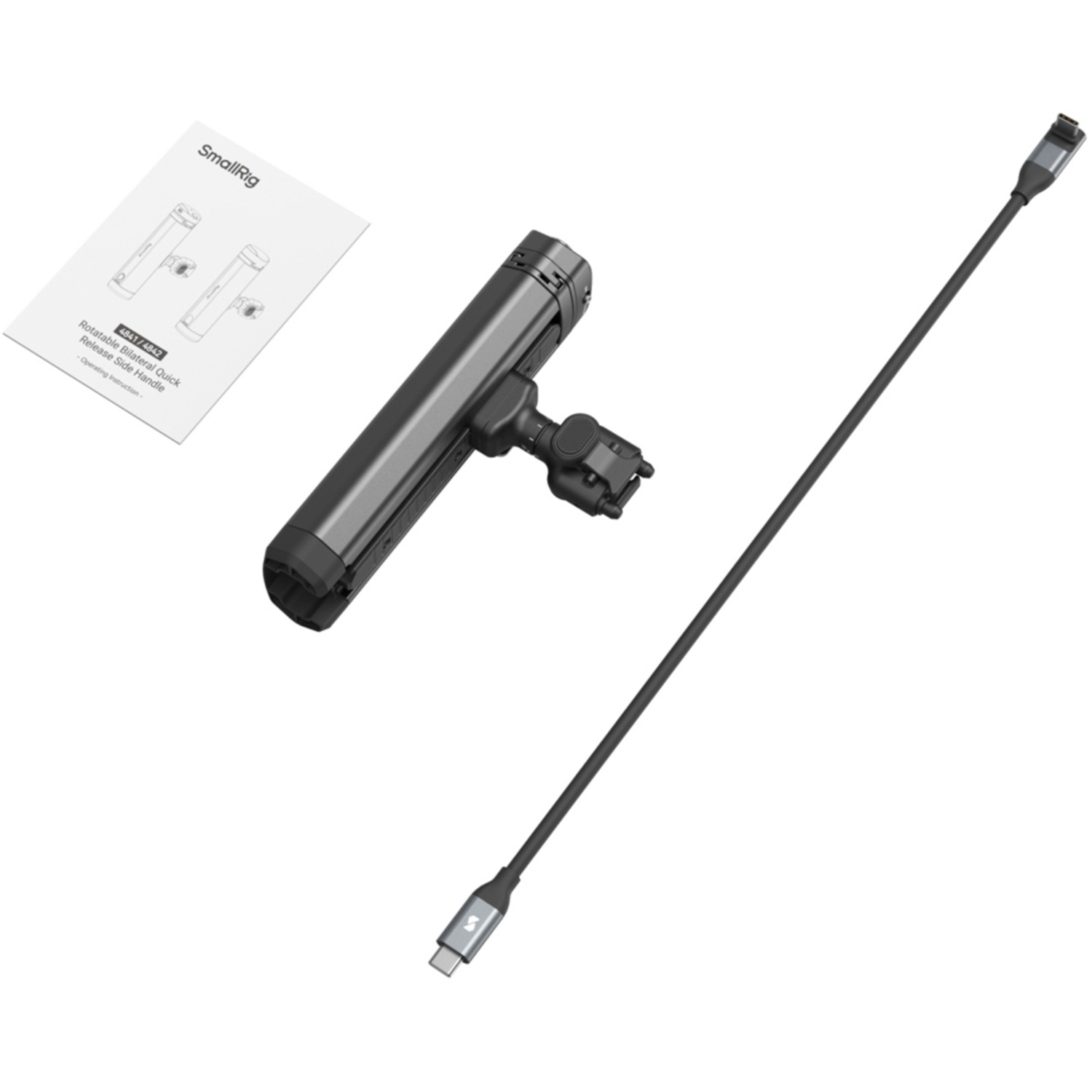 SmallRig drehbarer beidseitiger QR-Seitengriff mit M.2-SSD-Gehäuse 4841