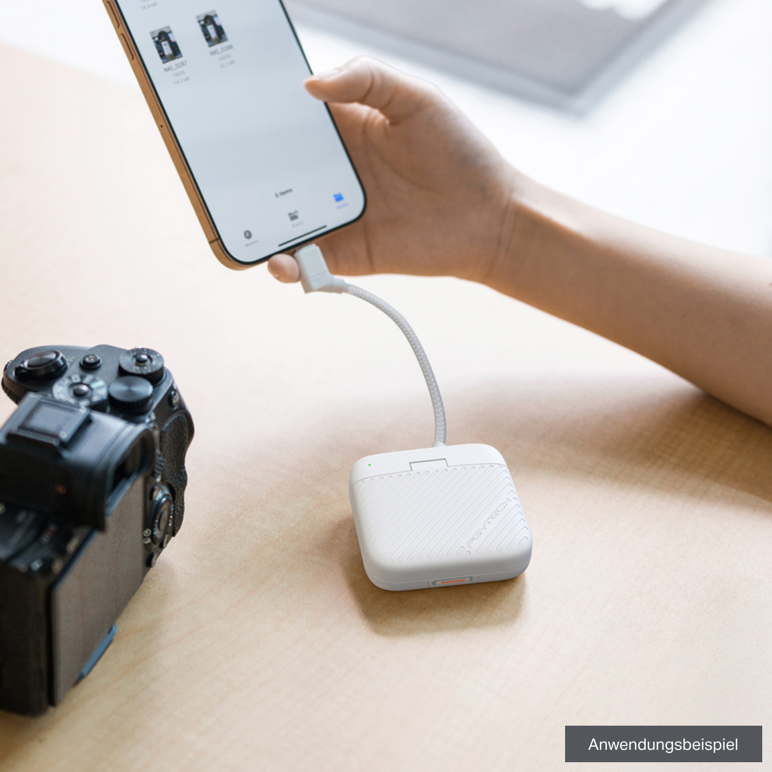 PGYTECH Speicherkartenetui CreateMate Mini Ivory White für SD- und microSD-Karten